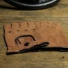 DRIVING MITTENS - LEATHER - BROWN