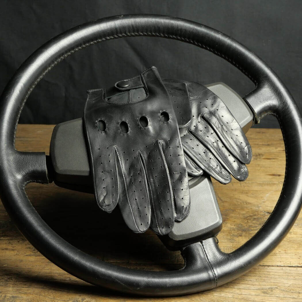 Gants,Gants rétro demi doigt pour moto,en cuir de vache,Vintage,pour la