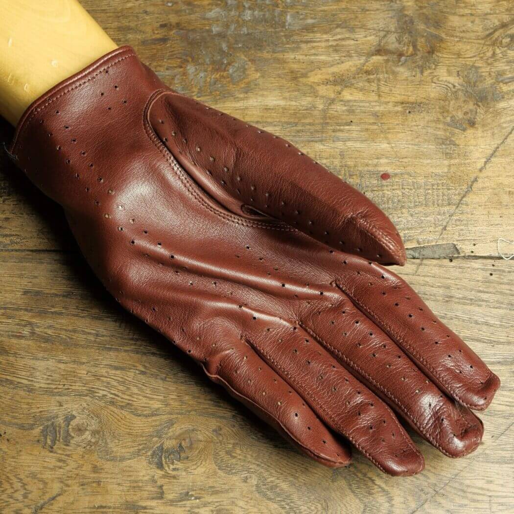 DRIVING GLOVES - LEATHER - COGNAC