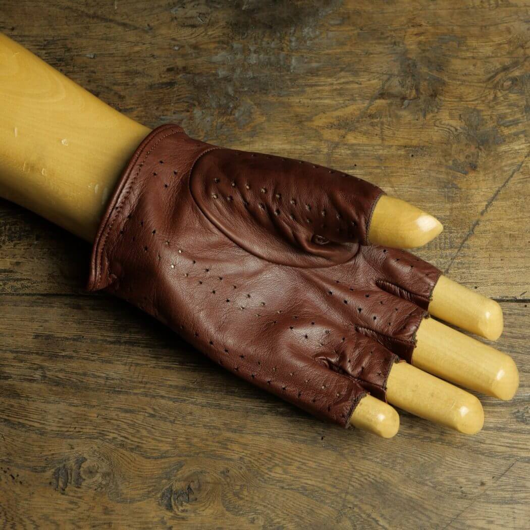 DRIVING MITTENS - LEATHER - COGNAC