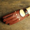Driving Gloves - Leather - Two Tone Brown and Tobacco New