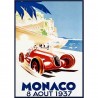 Ansichtkaart Grand Prix Monaco 1937 door Géo Ham