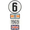 Pochette de 4 écussons 1969 pour bagages 24H Le Mans