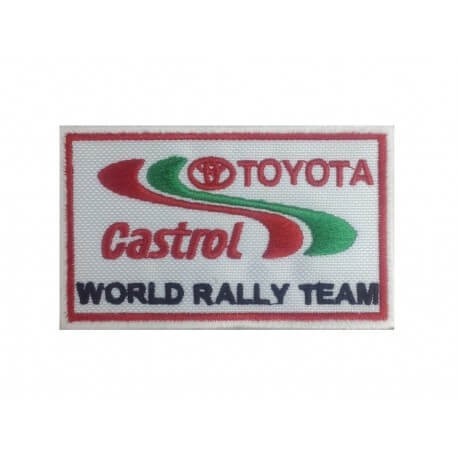 Ecusson Toyota Castrol world rally 10x6 cm