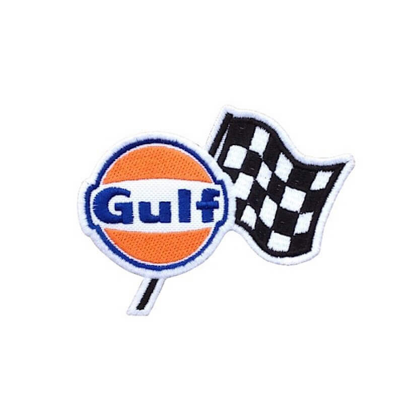 Gulf crest with flag...