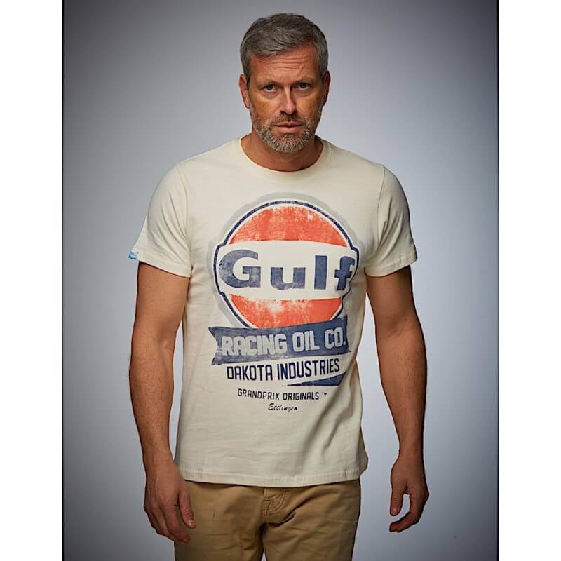 T-shirt Gulf Oil Racing Cream Man