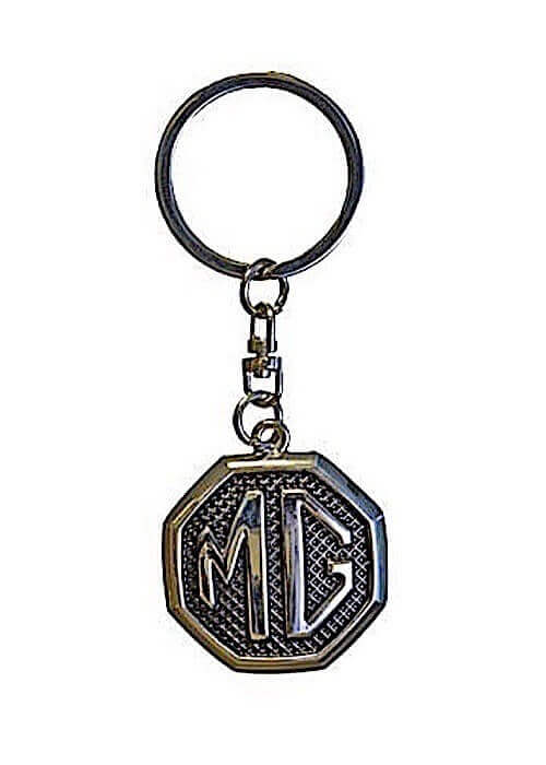 Portachiavi in metallo MG logo MG Argento