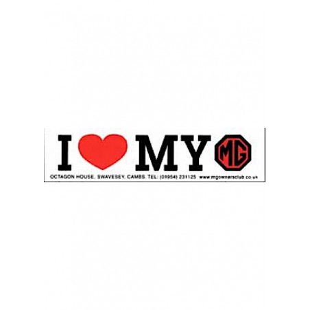 I LOVE MY MG" sticker