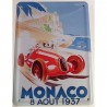 Piastra di metallo Monaco Grand Prix 1937 di Géo Ham 15 x 21 cm
