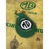 MG Green Oval Leather Key Chain