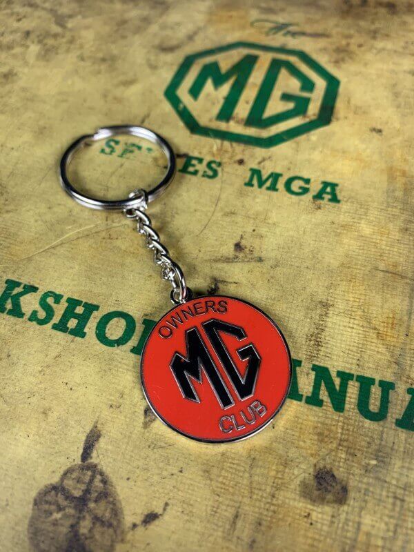 Enamelled MG key ring