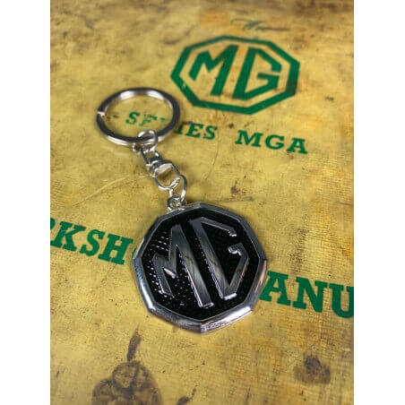 Portachiavi in metallo MG logo MG Argento