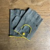 Two-tone Grey/Yellow Driving Mittens