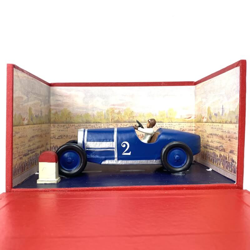 Bugatti Diorama avec un T35 en plomb