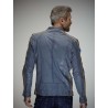 Gulf Leather Jacket - Ijsblauw