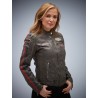 Women's Gulf Leather Jacket Charcoal Grey