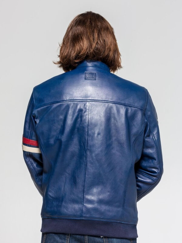 Leather Jacket 24H Le Mans Miles Blue