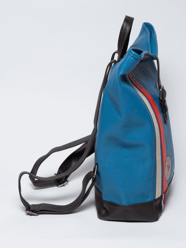 24H Le Mans Leather Backpack - Gitane Blue