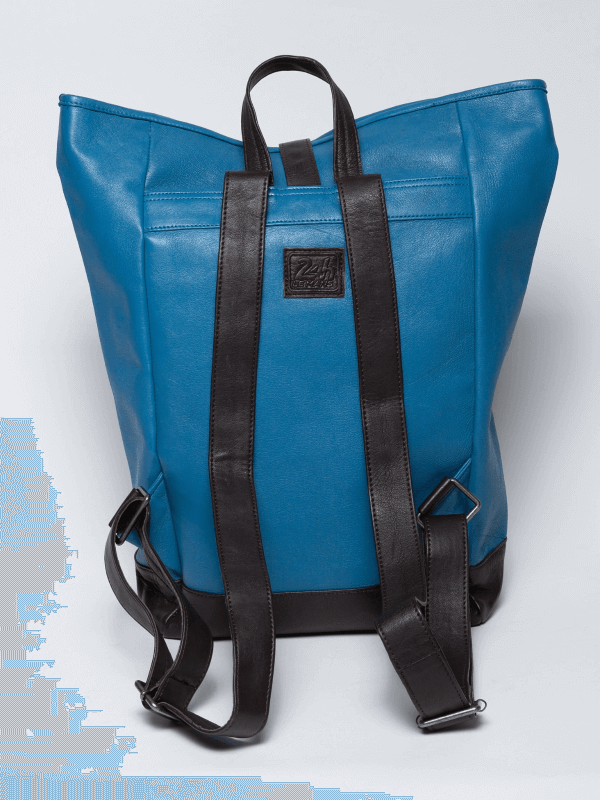24H Le Mans Leather Backpack - Azul Gitane