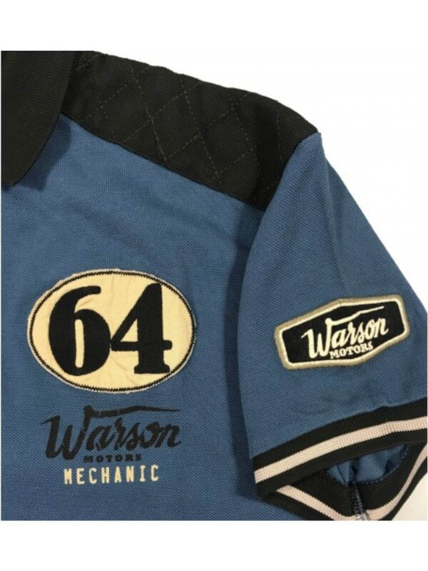 Pólo azul Warson Motors Daytona 64