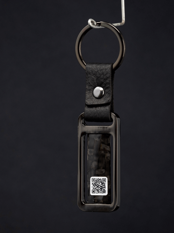 Metal/Carbon Keychain Kiu Black