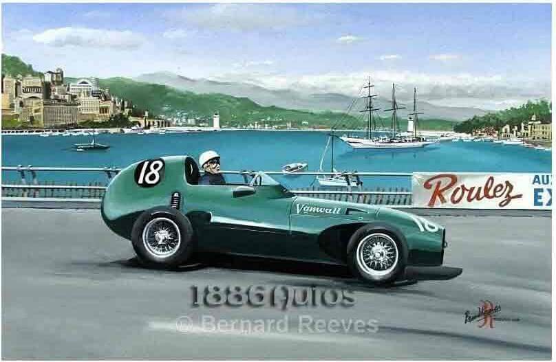 Stirling Moss Monaco 1957 in the Vanwall