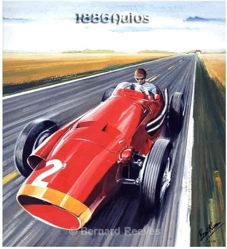 Fangio nella Maserati a Reims