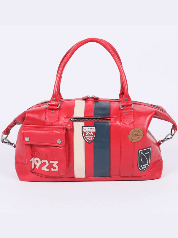 Travel Bag Leather 24h Le Mans 100 Years Gaston Red Racing