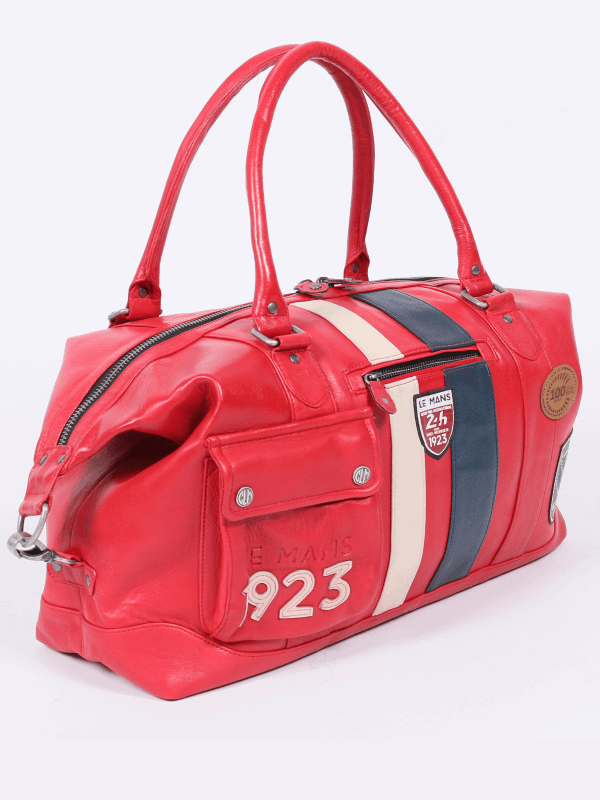Travel Bag Leather 24h Le Mans 100 Years Gaston Red Racing