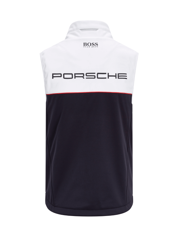 Witte en zwarte Porsche Motorsport mouwloze jas
