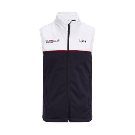 White and Black Porsche Motorsport Sleeveless Jacket