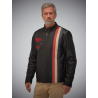 Réplica vintage do casaco de couro preto GrandPrix Originals