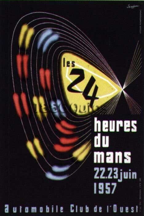 Cartel de las 24 horas de Le Mans de 1957