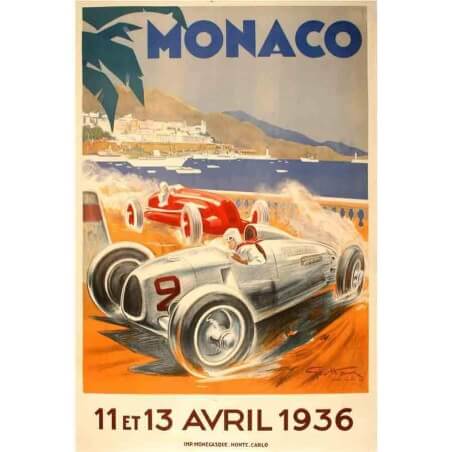 Postcard Monaco Grand Prix 1936 by Geo Ham