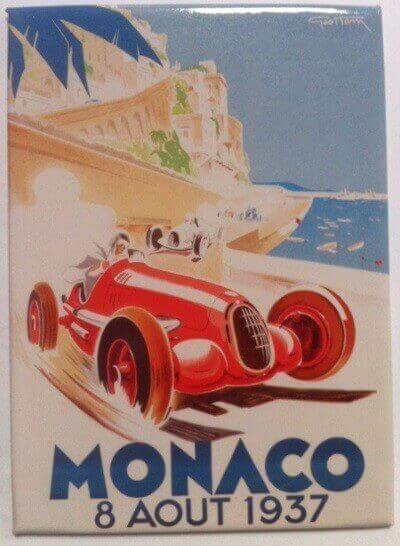 Magneet Grand Prix de Monaco 1937 door Géo Ham