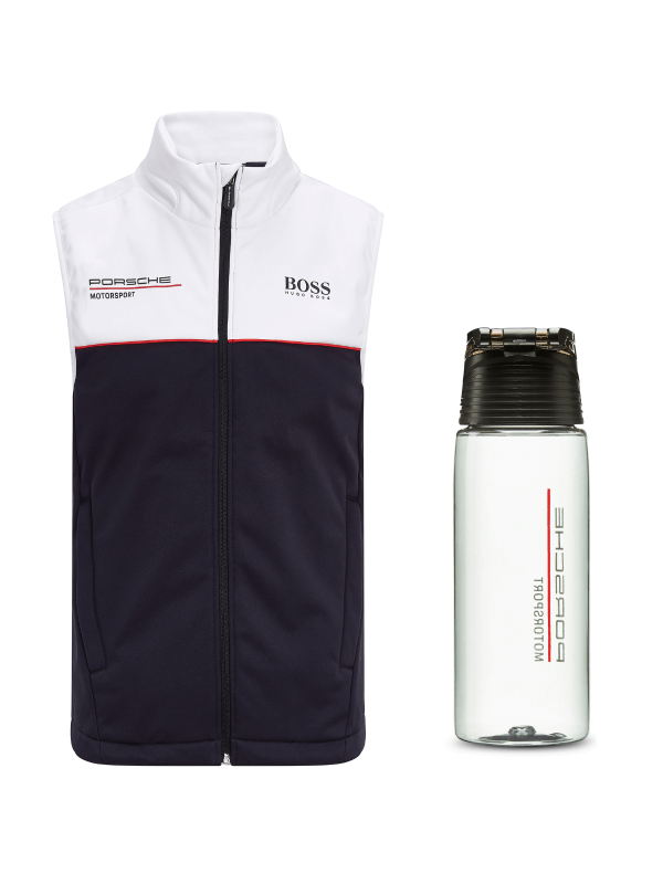 Pack Fan Porsche Sleeveless Jacket + Water bottle