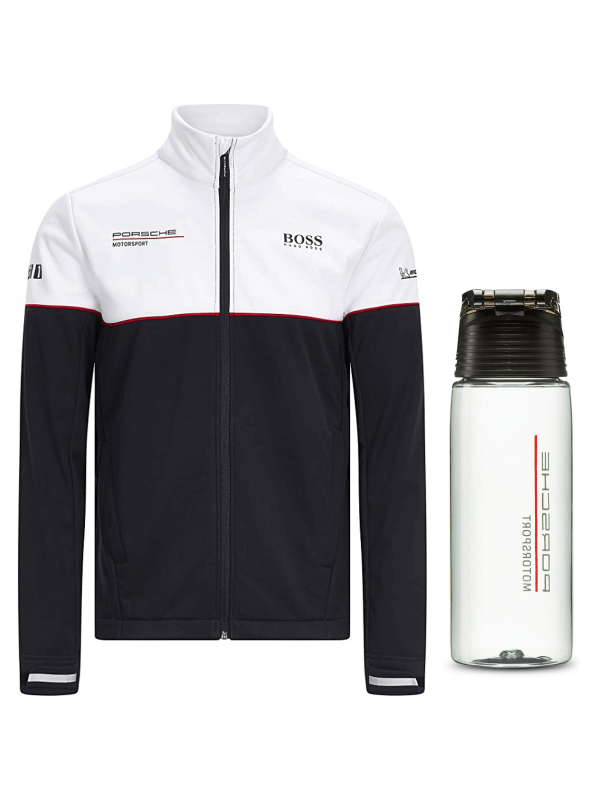 Pack Porsche Fan Porsche Softshell jacket and Porsche water bottle