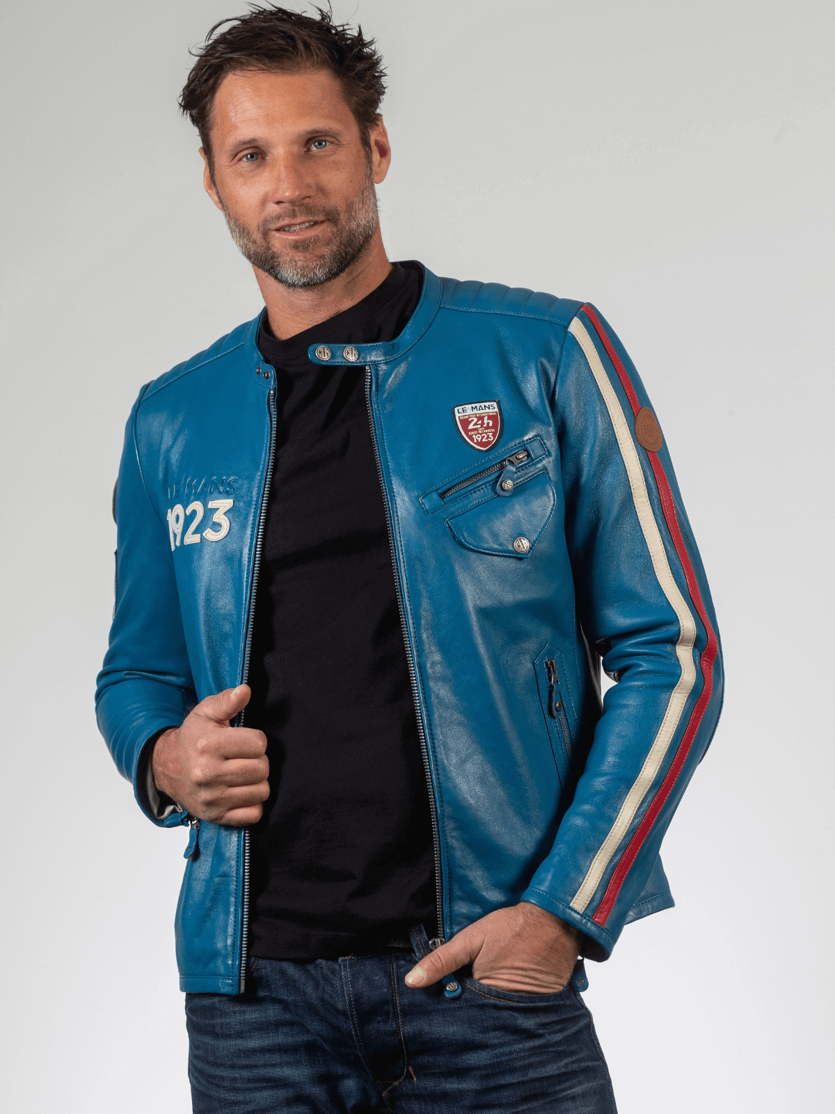 Veste En Cuir Homme Imperial TGS – Noir, Taille S, Vintage, Occasion Très Bon état