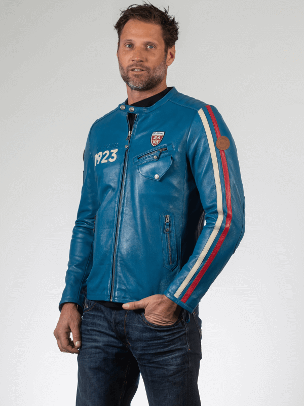 Marne Bleue Océan 24H Le Mans Centenaire Leather Jacket