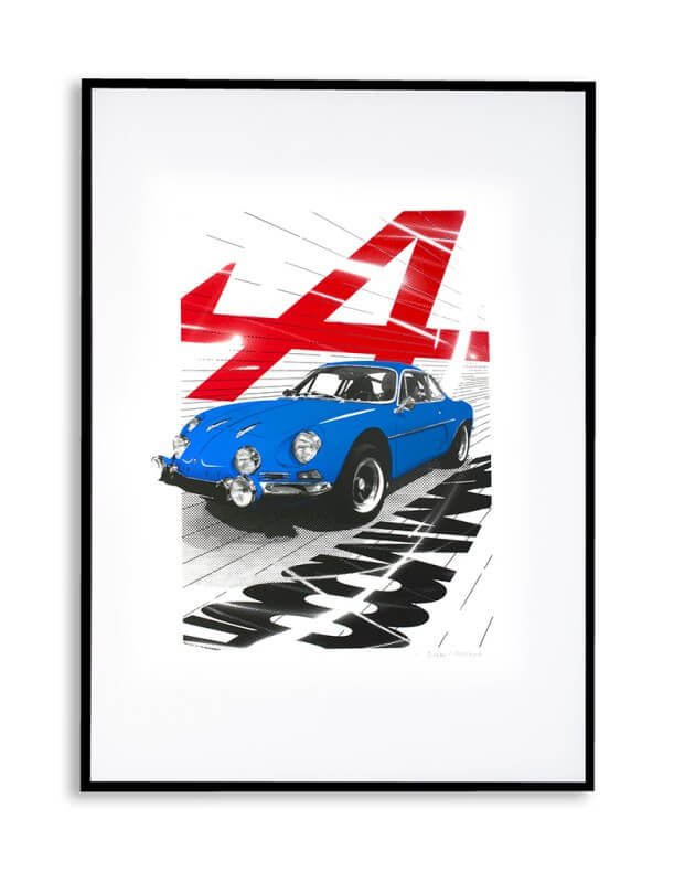 Alpine A110 - original artwork - numbered silkscreen