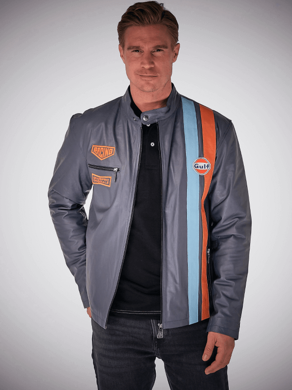 Gulf Indigo Leather Jacket
