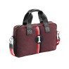 Alberto bag in burgundy fabric and leather - Size 15
