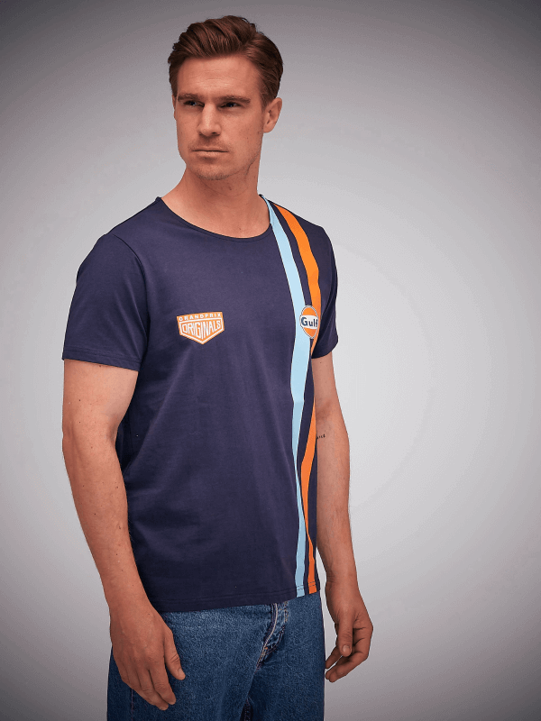 T-Shirt Gulf Risca azul-marinho
