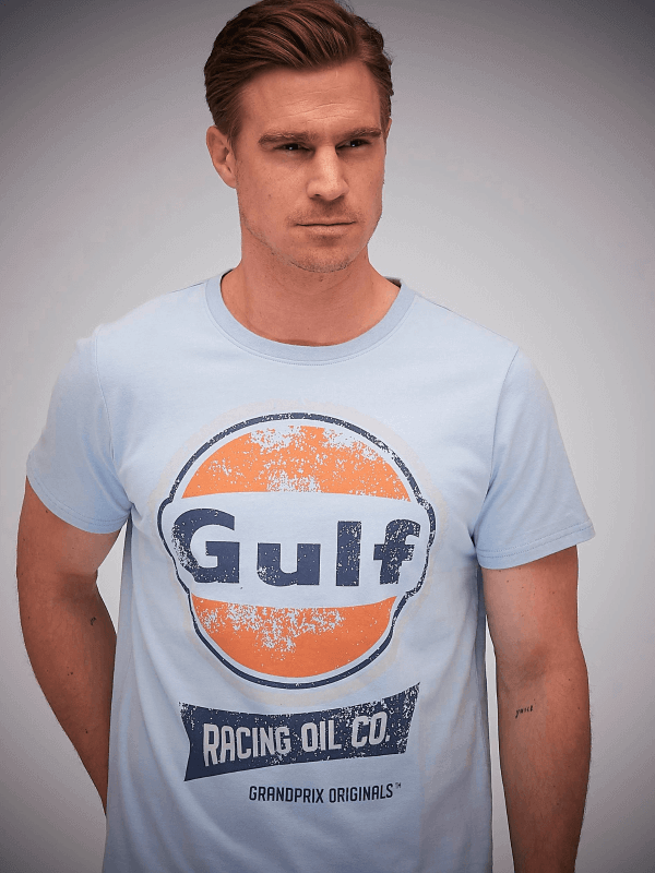 T-Shirt Gulf Oil Racing Bleu Gulf