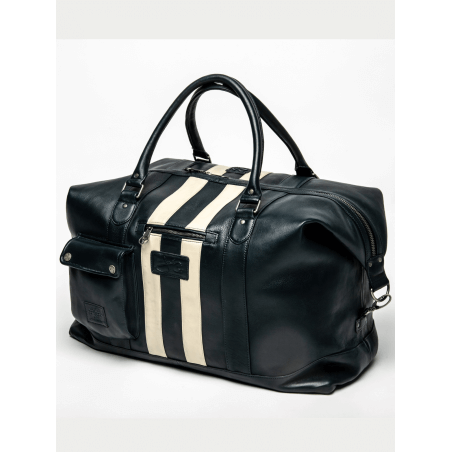 Travel Bag 72H Jacky Ickx Leather 24h Le Mans Blue Navy