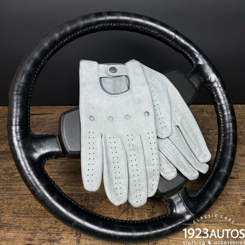 Elephant Skin Grey Driving Gloves