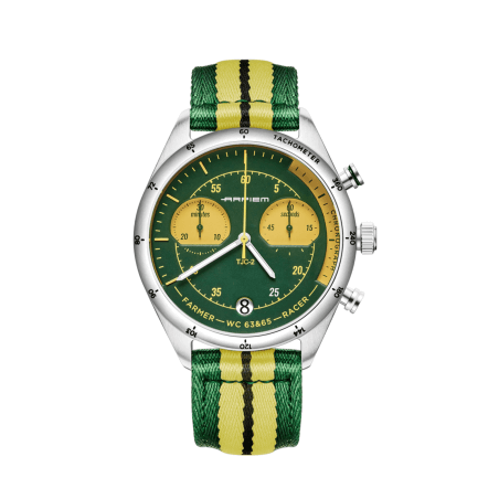 Reloj Arpiem Tribute TJC-2 Jim Clark con correa verde Interlagos