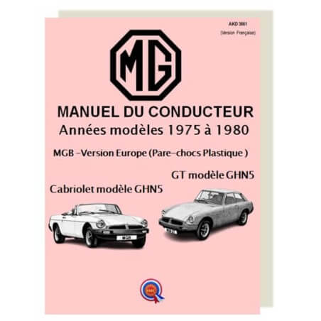 MGB - 1975 tot 1980 - Handboek voor de bestuurder