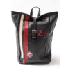24H Le Mans Leather Backpack - Preto