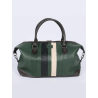 Le Mans weekend bag - green leather 72h